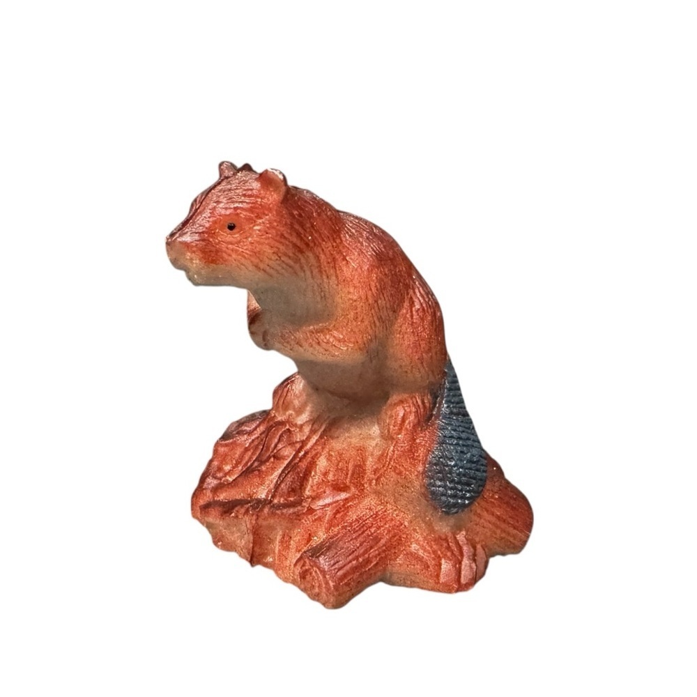 Wildlife 2” Beaver Plastic, Castor Animal Toy Figure - Picture 5 of 7